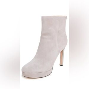 VERONICA BEARD Dali Platform Taupe Suede Booties Size 9.5